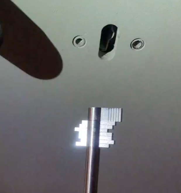 Completed tryout key or make up key assembled and ready for use